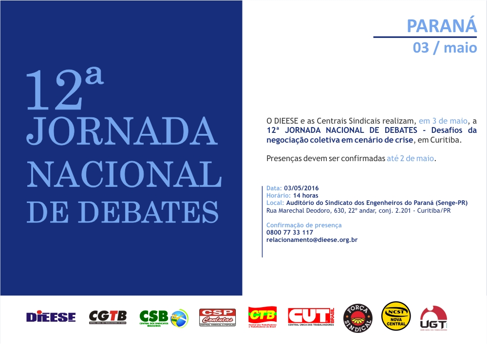 Convite 12 Jornada Nacional Debates Curitiba mai2016